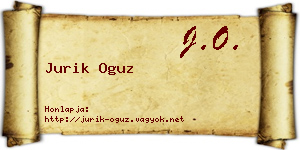 Jurik Oguz névjegykártya